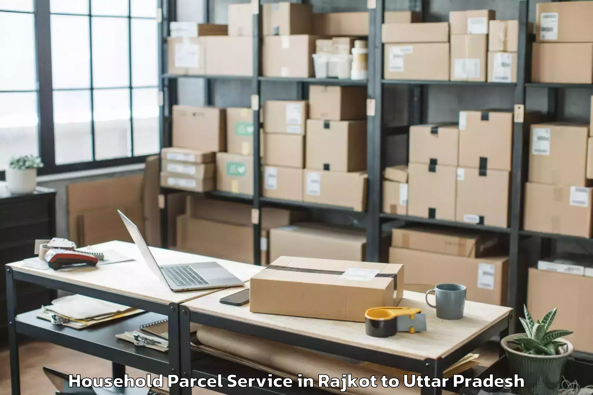 Affordable Rajkot to Sultanpur Household Parcel